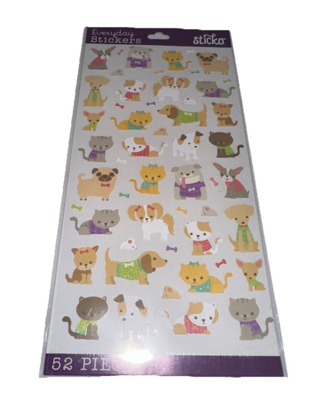 Scrapbooking Crafts Stickers Sticko Tiny Dogs Cats Clothes Mice Bones Cute More